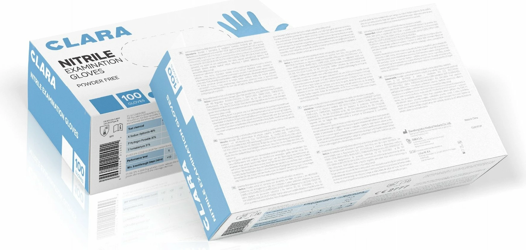 Doreza nitrili CLARA Regular Blue, XL, pa pudër, 100 copë, blu
