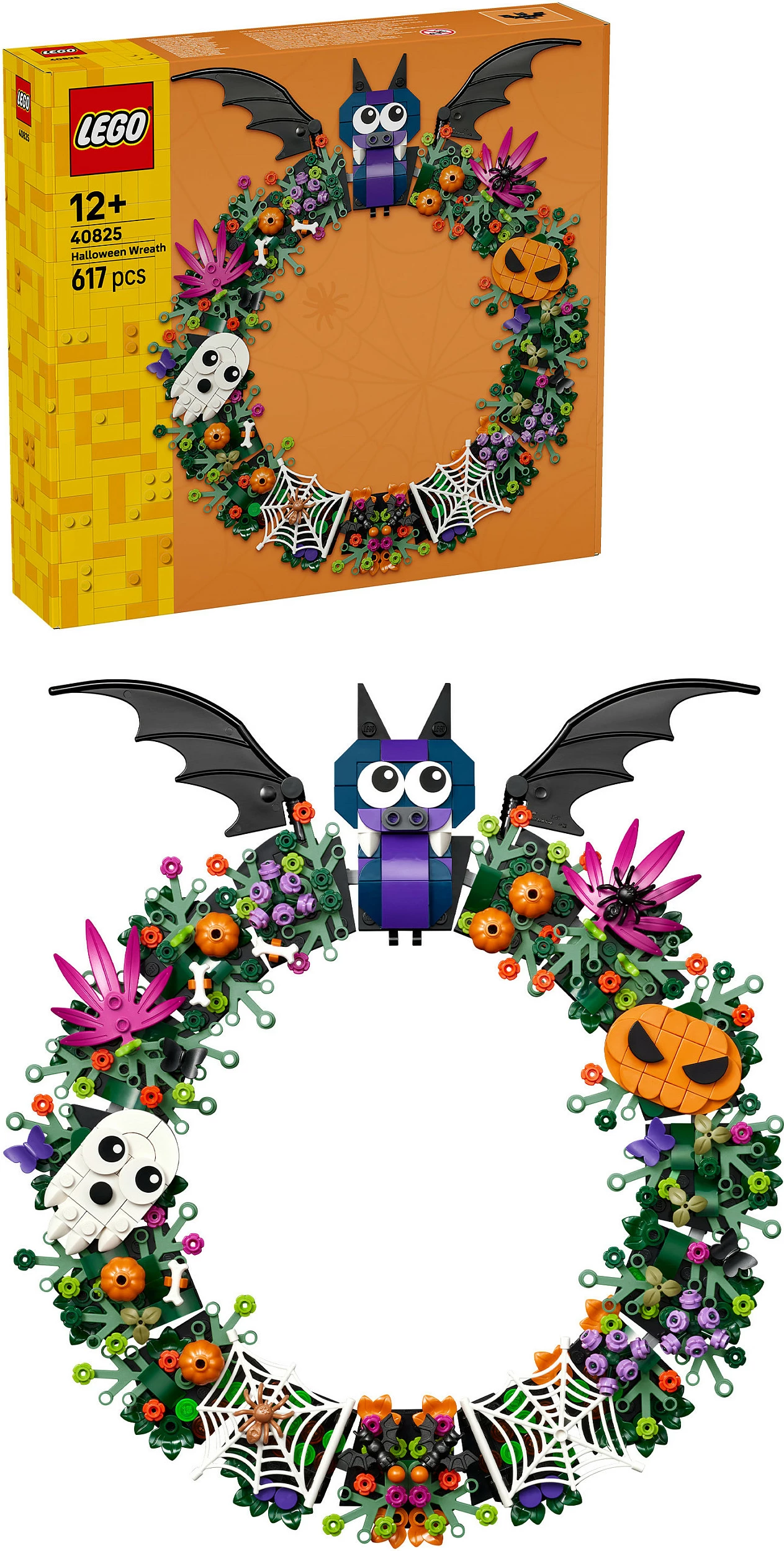 Set LEGO Halloween Wreath 40825, 617 copë, 12+, shumëngjyrësh