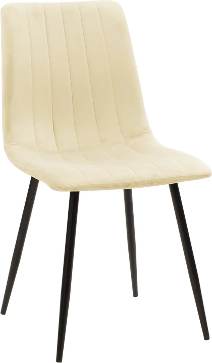 Tavolinë me karrige Natali-Noor, set 5 copë, MDF e bardhë, karrige me material bezhë, 120x80x76cm