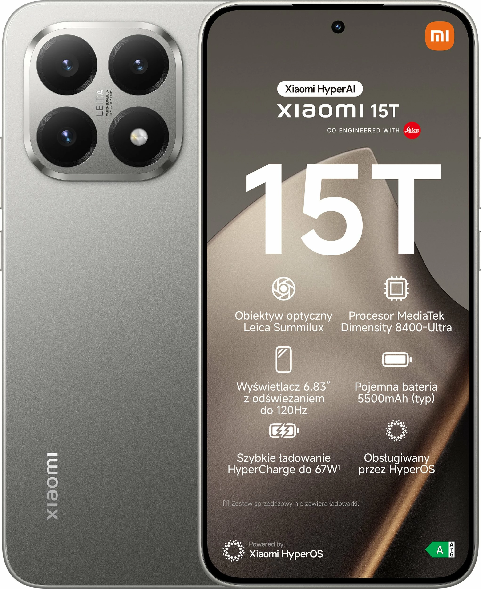 Celular Xiaomi 15T (MZB0KY9EU) 5G 12/256GB 6.83 inç Gri