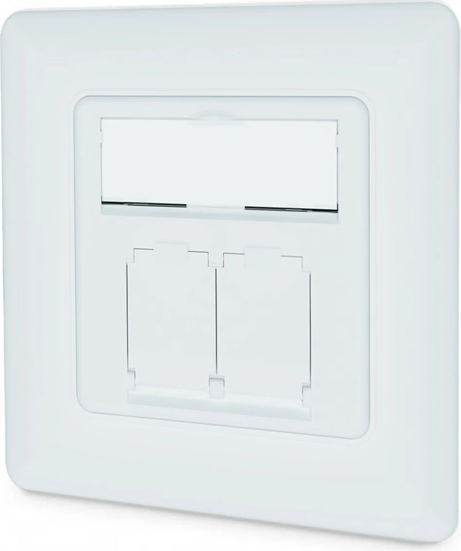 Prizë rrjeti Digitus CAT 6A EA, 2xRJ45, e bardhë