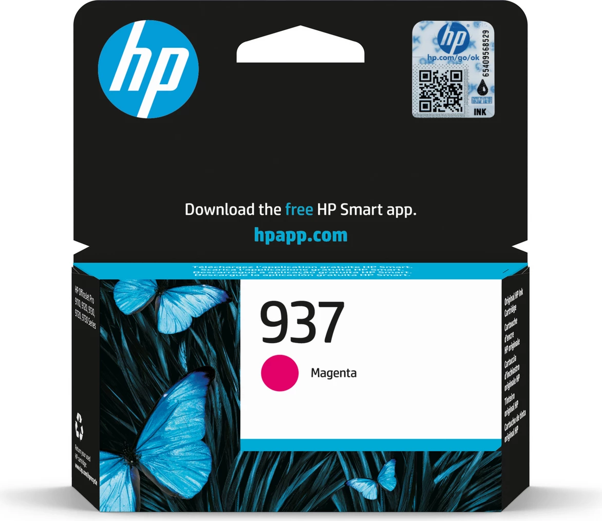 Kartush boje, HP, 937 (MPN 4S6W3NE), 800 faqe, standard, magenta