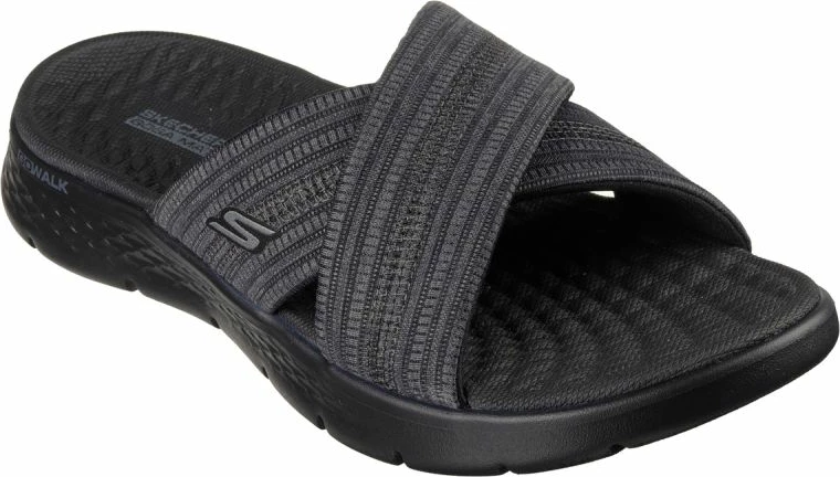 Flip-flopa për femra Skechers GO WALK FLEX SANDAL IMPRESSED 141420, gri e zezë [Madhësia: 35]