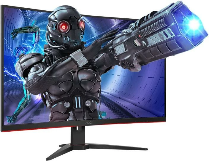 Monitor, AOC C32G2ZE BK, 31.5 inç i lakuar, TFT/LCD, i zi