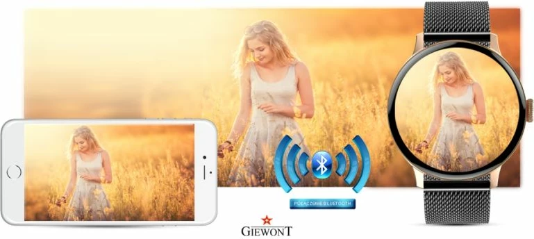 Smartwatch për femra Giewont, rozë gold