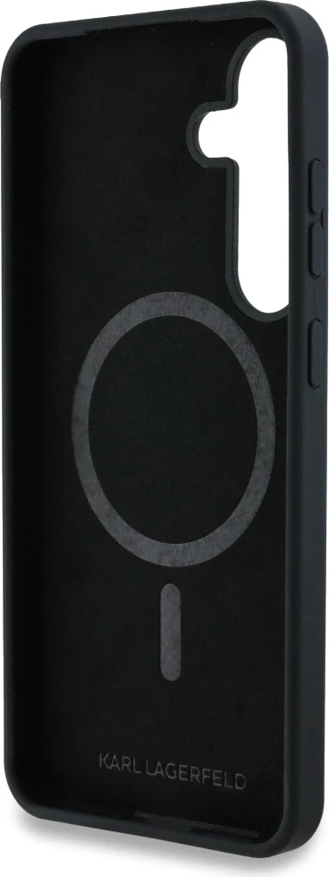 Mbështjellës Karl Lagerfeld Silicone Graffiti Ikonik me MagSafe për Samsung Galaxy S25, zi