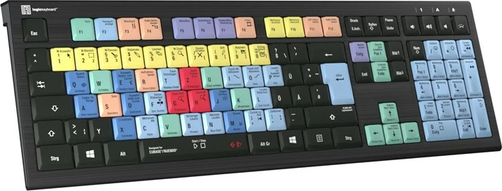 Tastierë LogicKeyboard Cubase/Nuendo Astra 2 DE për PC, me taste të ngjyrosura