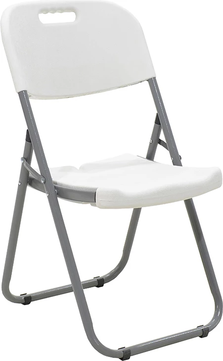 Karrige palosëse për kamping Edison me kornizë metalike dhe të përforcuar, ngjyrë bardhë, set 4 copë