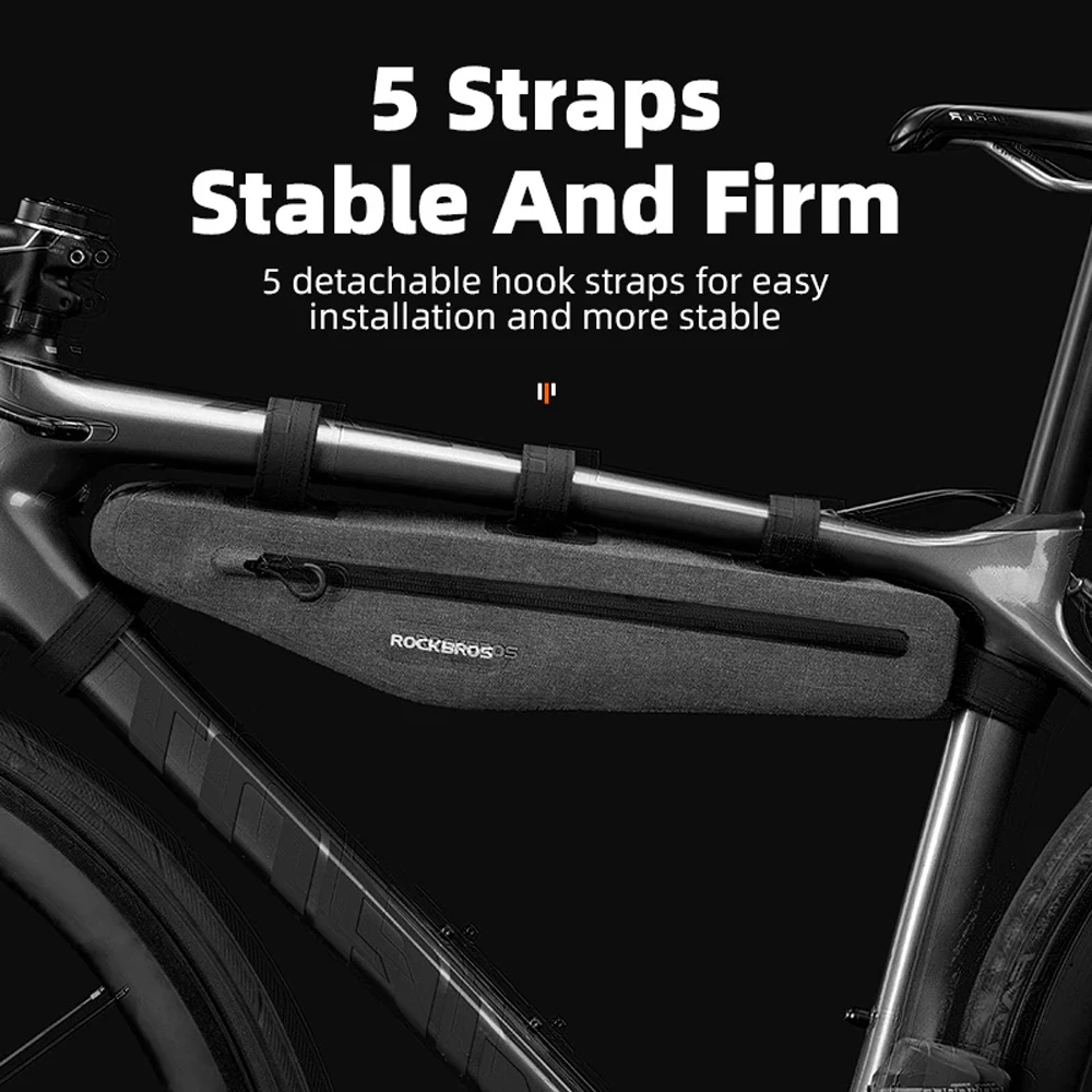 Çantë kornize për biçikletë Rockbros AS-052, 1.5L, poliestër, gri