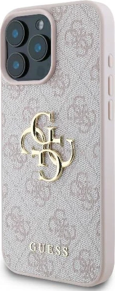 Mbështjellës Guess 4G Big Logo për iPhone 16 Pro Max, Rozë