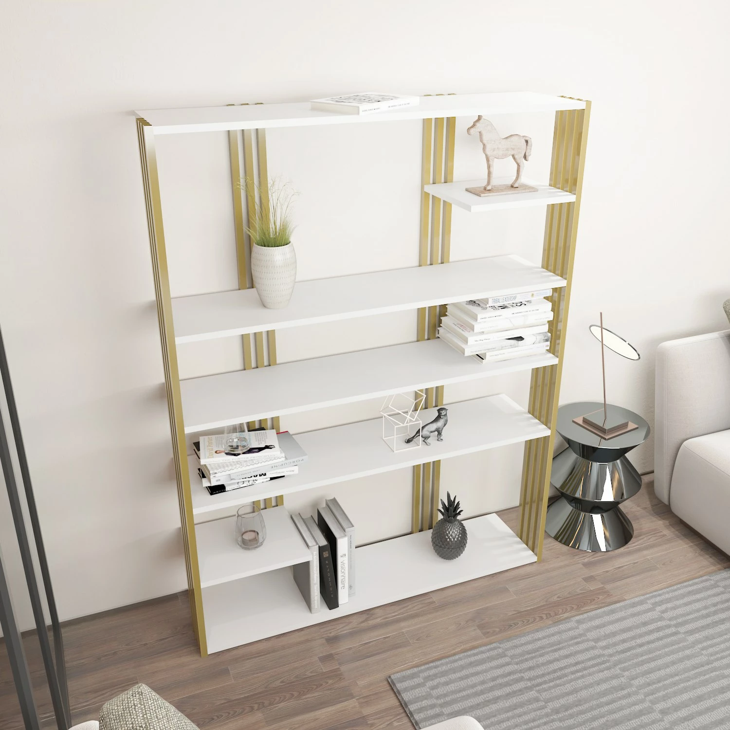 Raft librash Hanah Home Jenny, bardhë, ar