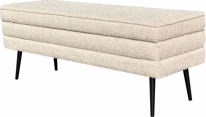 Stool me hapësirë për ruajtje, ngjyrë latte, 110x40x44