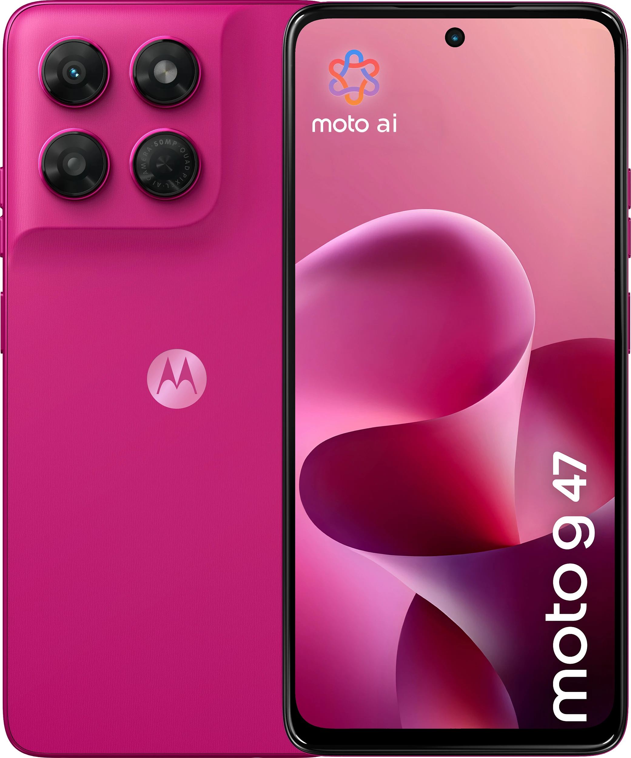 Celular Motorola Moto G47, 8GB RAM, 128GB, fuchsia red