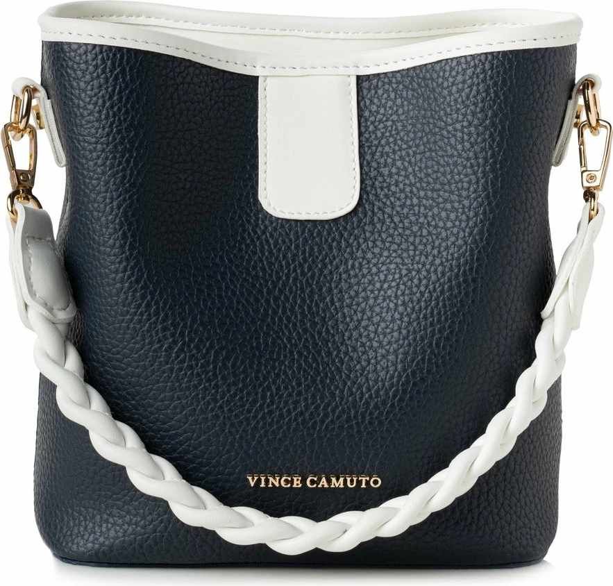 Çantë dore Vince Camuto, ngjyrë kaltër e errët dhe e bardhë, Venice