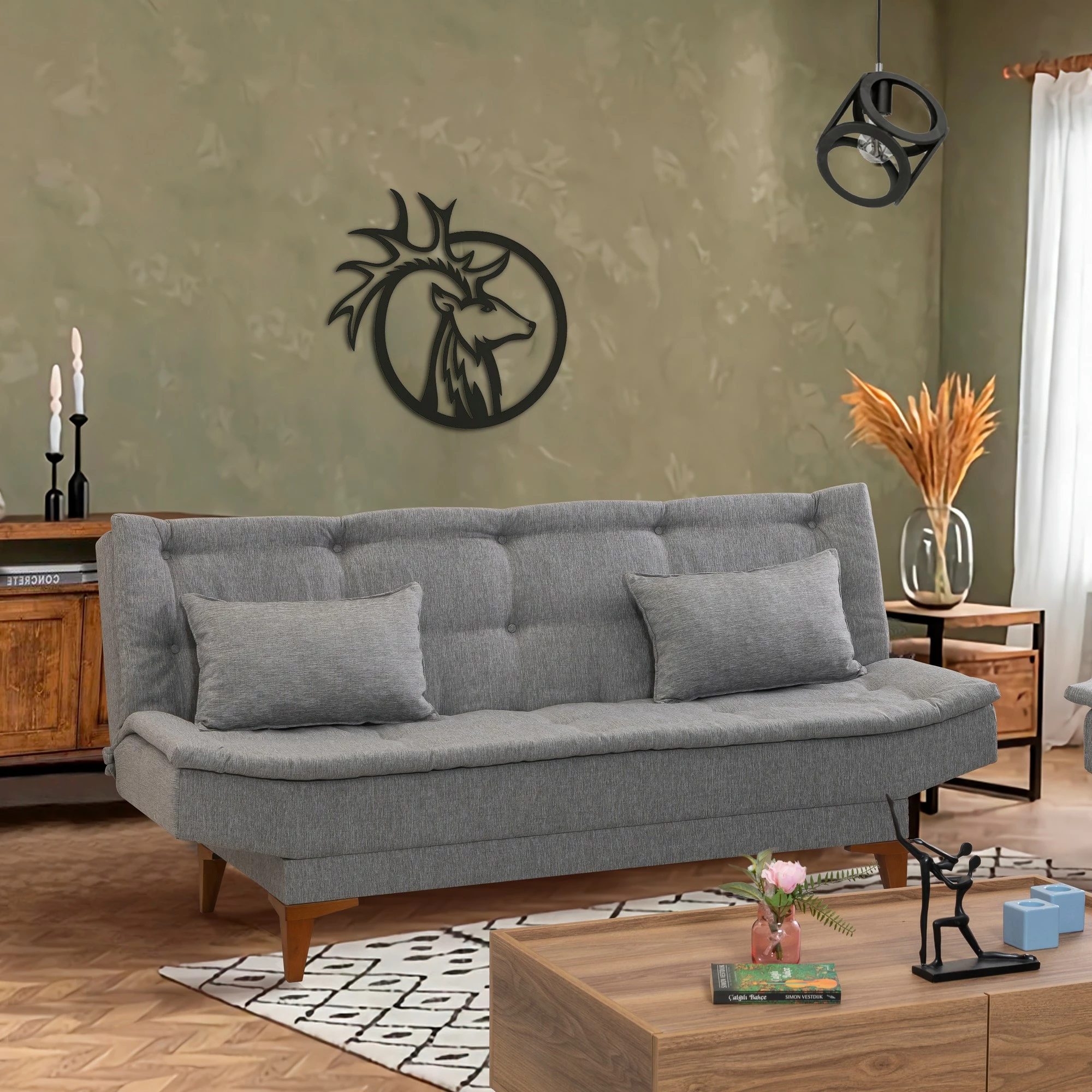 Sofabed 3-vendësh, Atelier del Sofa, Santo, ngjyrë gri