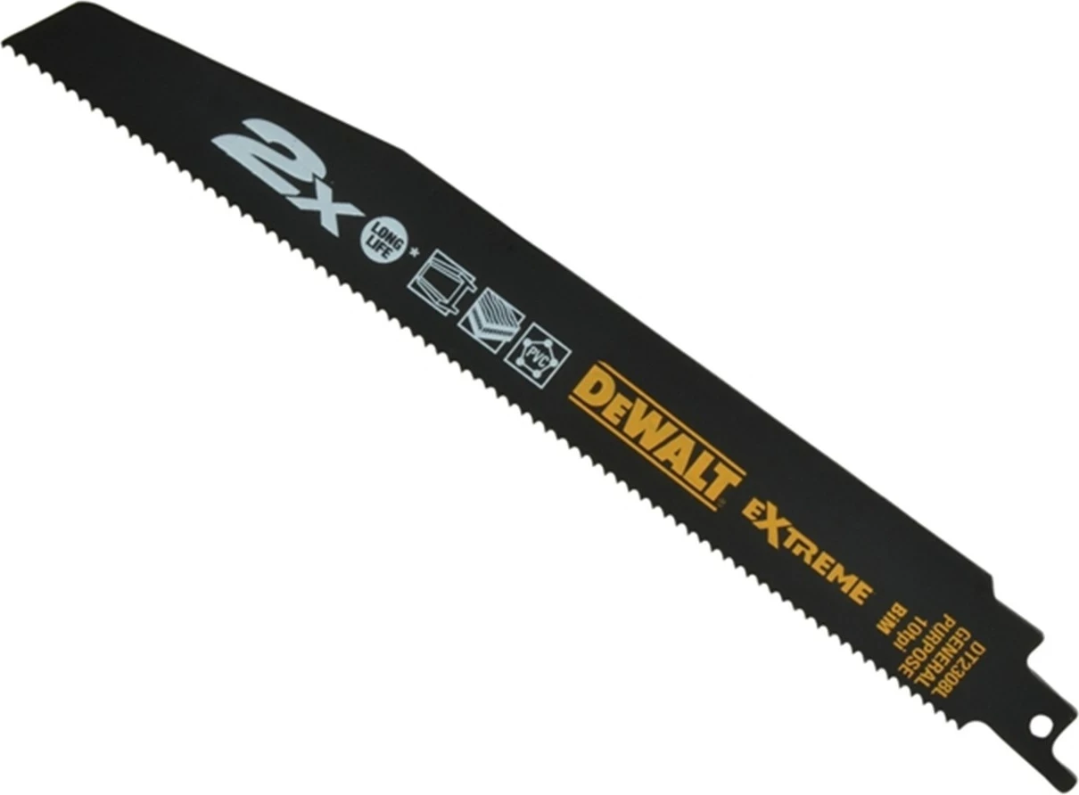 List sharrë reciproke DeWalt DT2308L 228 mm bi-metal për prerje të shpejtë materialesh të përziera