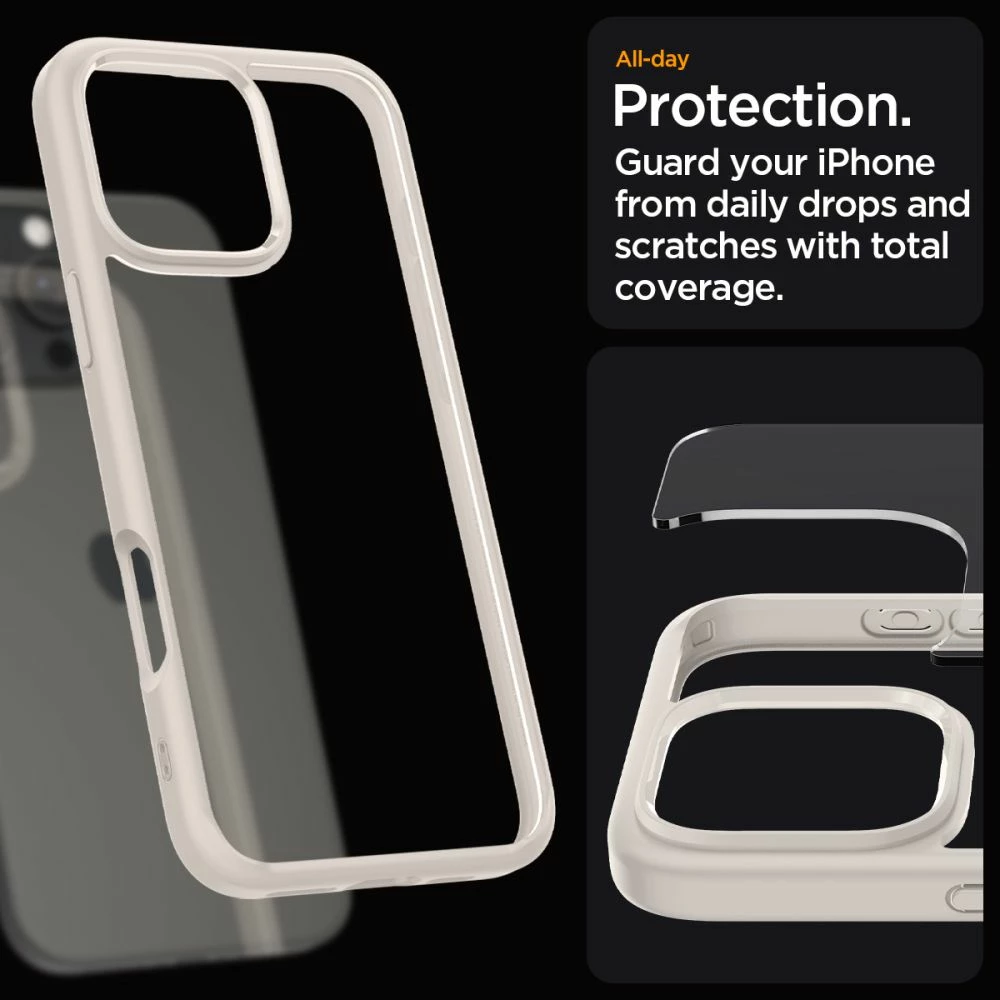 Mbështjellës Spigen Ultra Hybrid për iPhone 16 Pro, Titanic