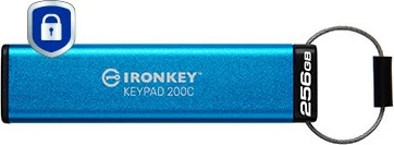 USB stick Kingston IronKey Keypad 200C 256GB, USB-C, kaltër