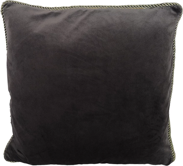 Jastëk dekorativ Nuit, kadife, ngjyrë antracit, 45x45cm