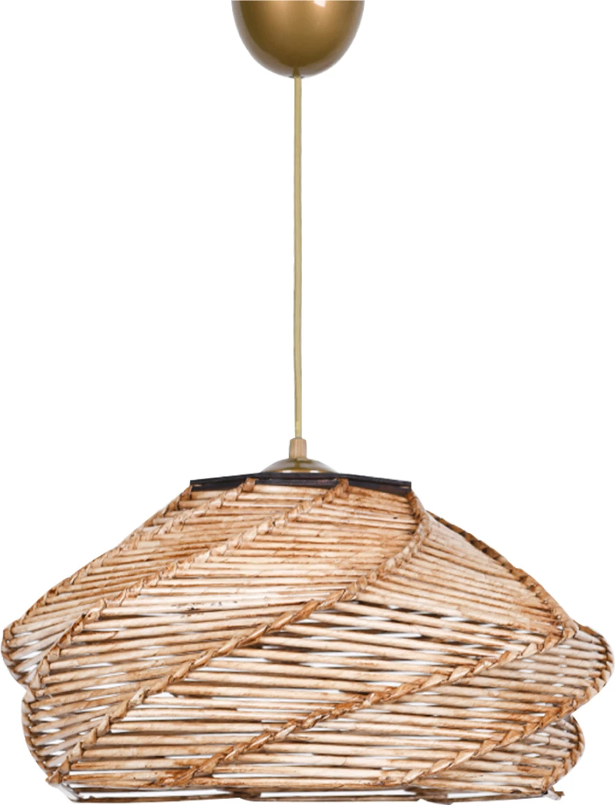 Llambë varëse për tavan, bambu dhe dru, FH7365.01, 36x36x65 cm