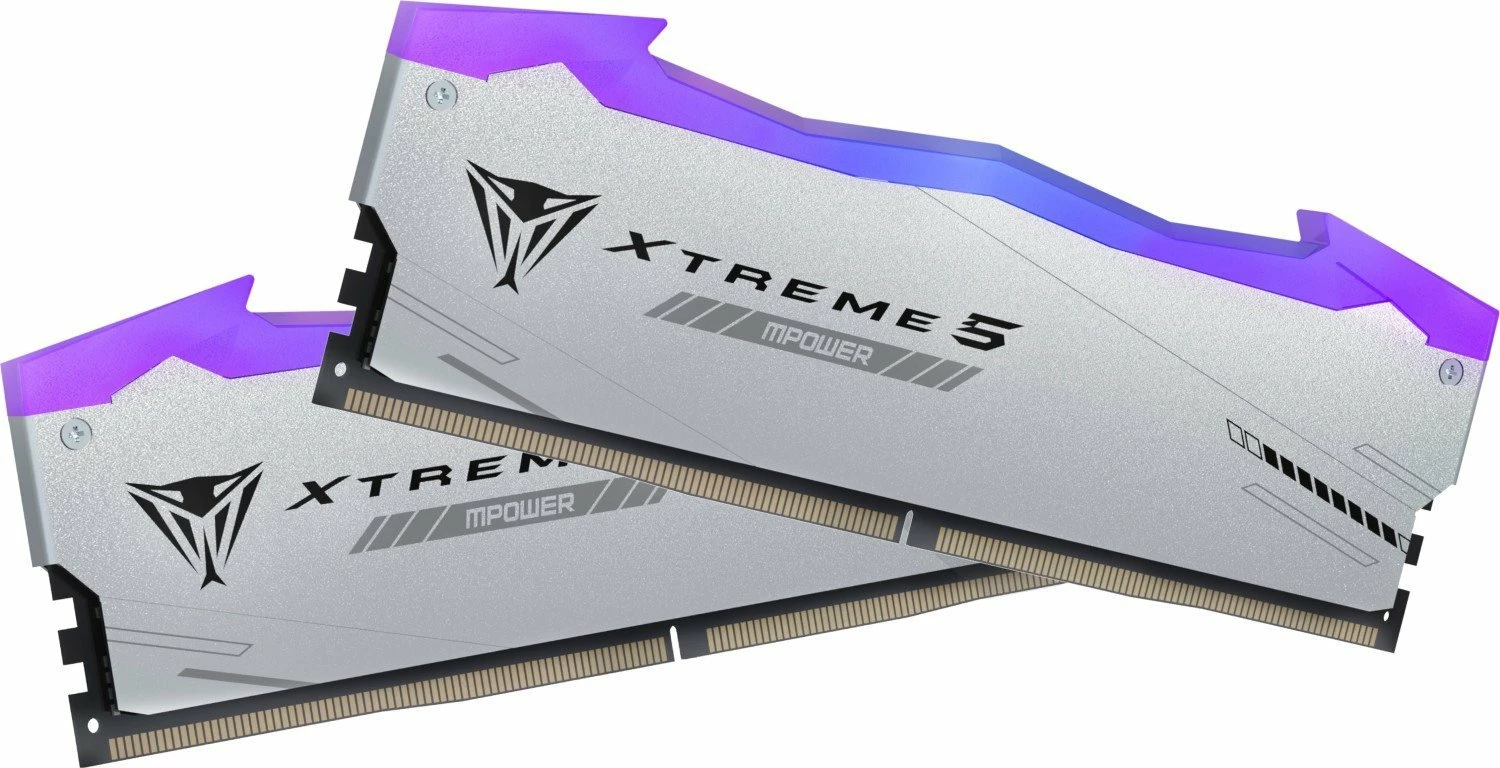RAM Memorje Patriot Viper Xtreme 5 RGB MPower PVXR532G64C32KM, DDR5 32GB (2x16GB) 6400MHz CL32 UDIMM, bardhë
