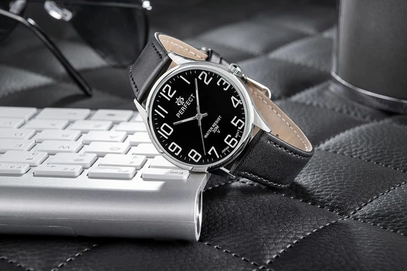 Orë dore për meshkuj PERFECT GXB452-05, e zezë