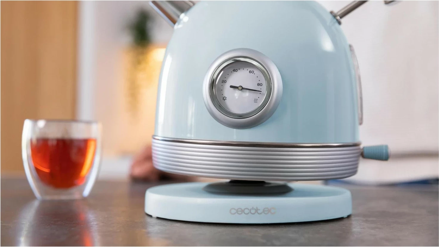 Çajnik elektrik Cecotec Thermosense 420, 1.8L, 2200W, kaltër