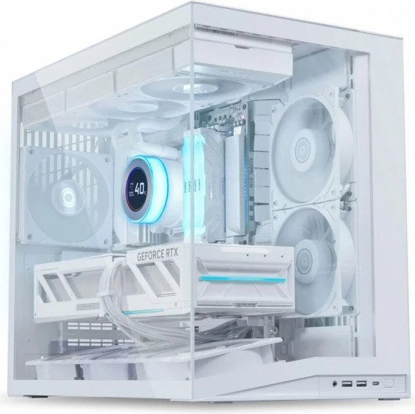 Kasë Lian Li O11 Dynamic Mini V2 Flow O11DMIV2FW, Mini Tower ATX/mATX/Mini-ITX, tempered glass, USB-C, e bardhë
