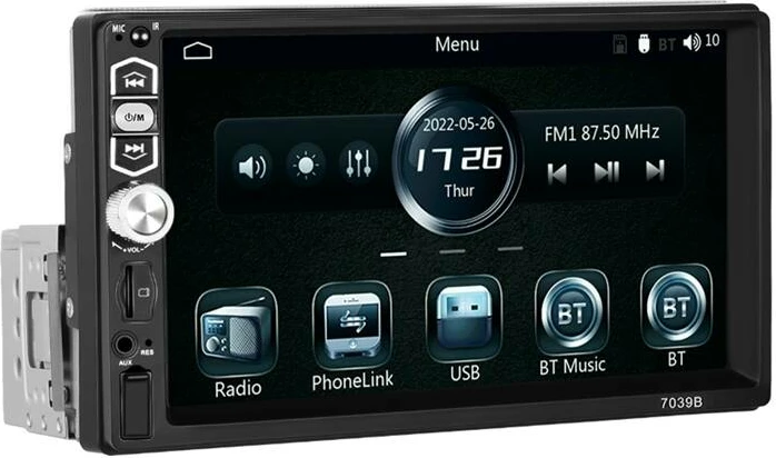 Monitor veture Podofo A3061, 7.0", Carplay & Android Auto, Bluetooth 5.1, Ekran HD