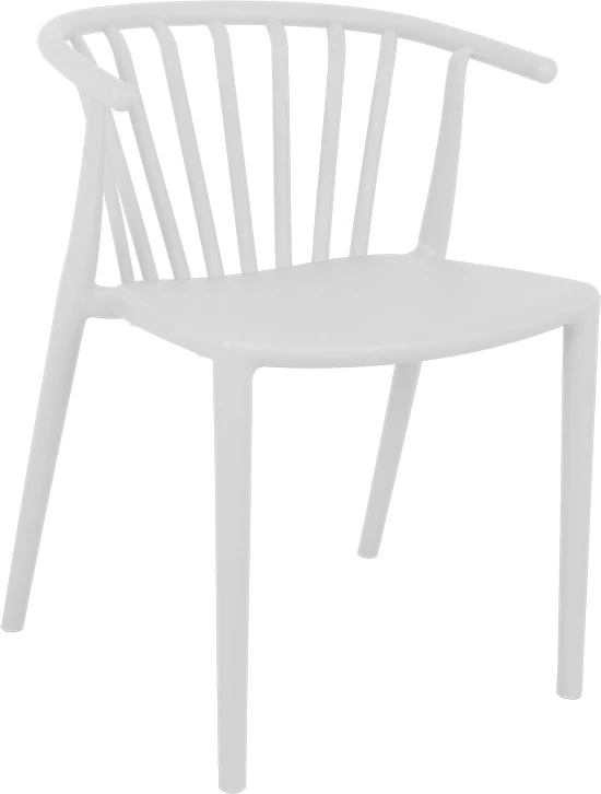 Karrige me krahë Zelma, ngjyrë e bardhë, 55x53x73cm