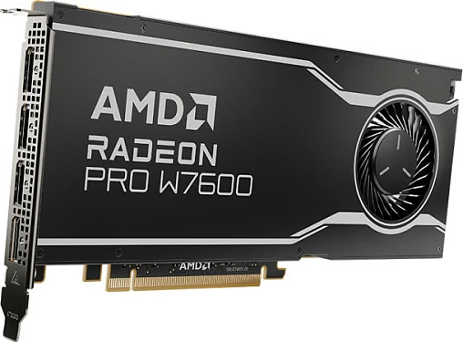 Kartelë grafike AMD Radeon Pro W7600, 8GB GDDR6, PCIe 4.0 x8, 4x DisplayPort 2.1, e zezë