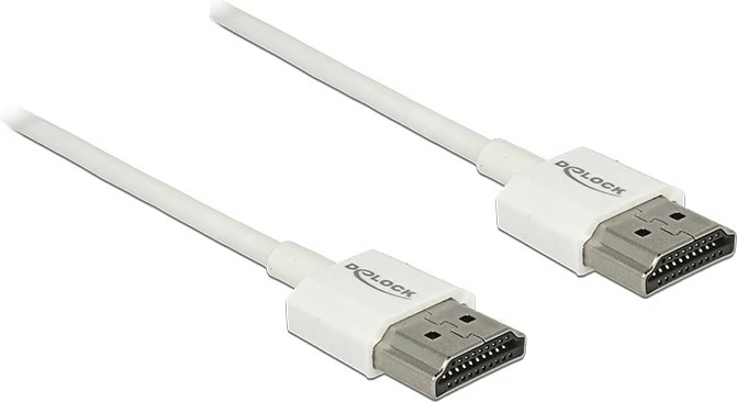 HDMI kabllo DeLOCK 85137, 2m, 4K, 3D, e bardhë