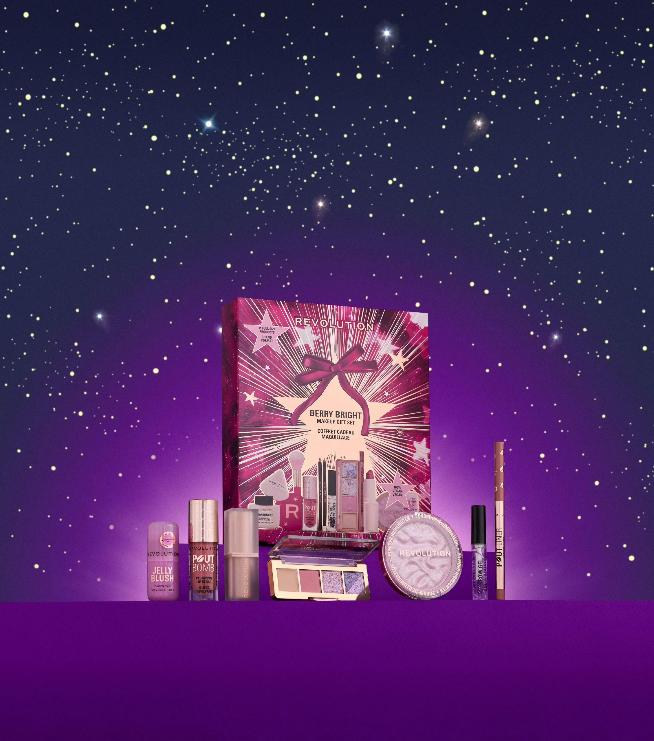 Revolution Beauty Berry Bright Vegan Make Up - Gift Set
