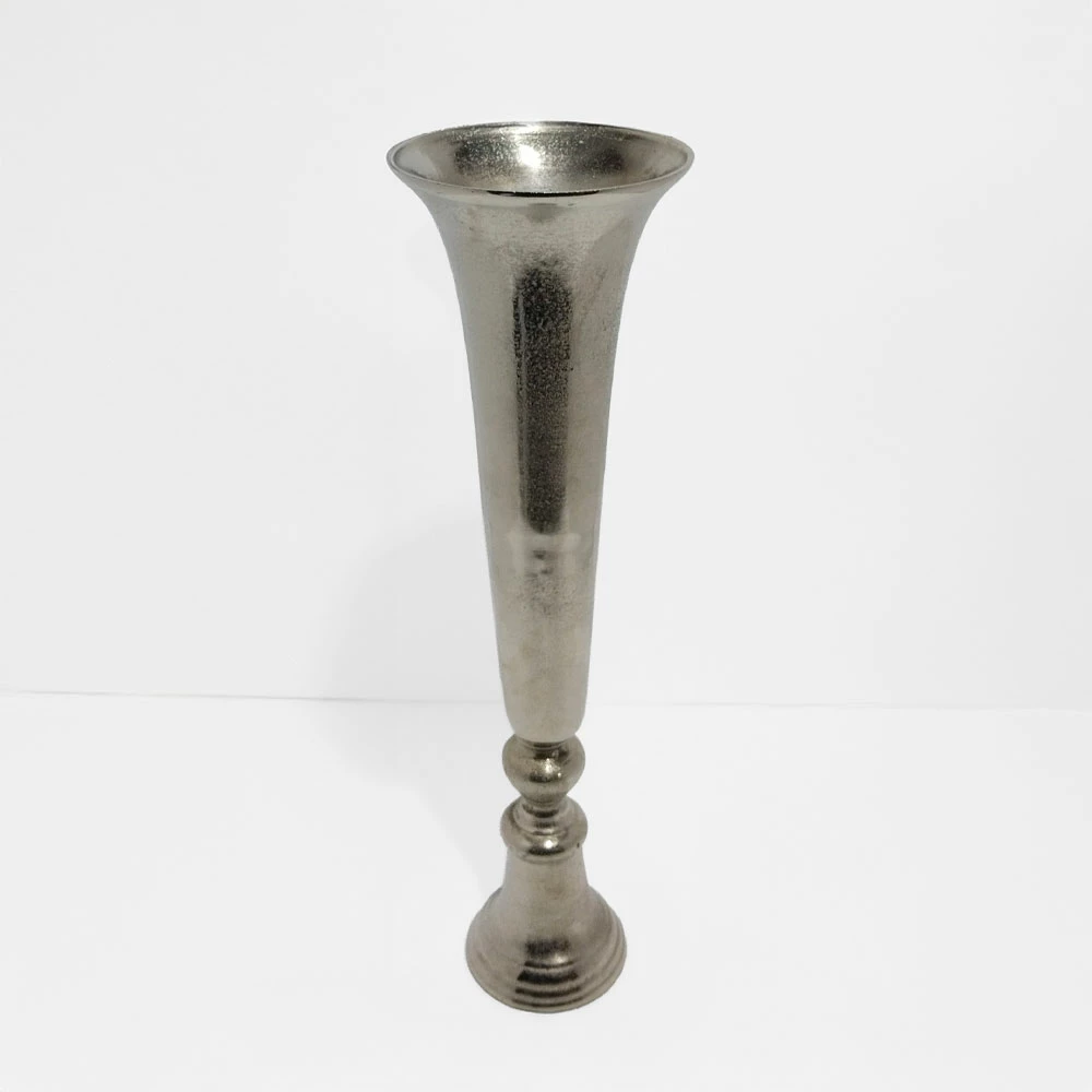 Vazo FLORES, alumin, ngjyrë argjendi, 20x20x71cm