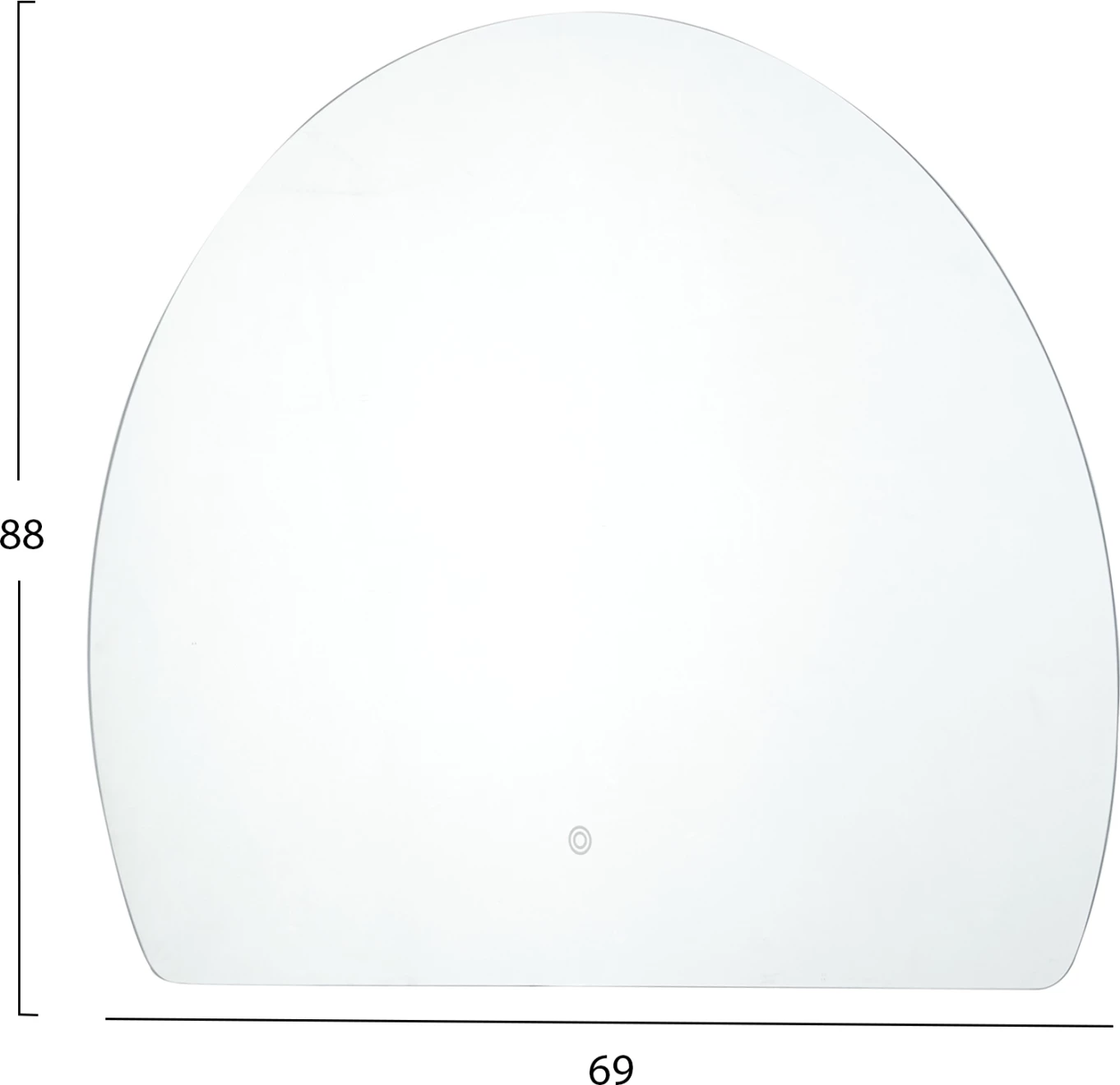 Pasqyrë muri TORCH FH4491 pa kornizë, ndriçim LED, 89x69H cm.