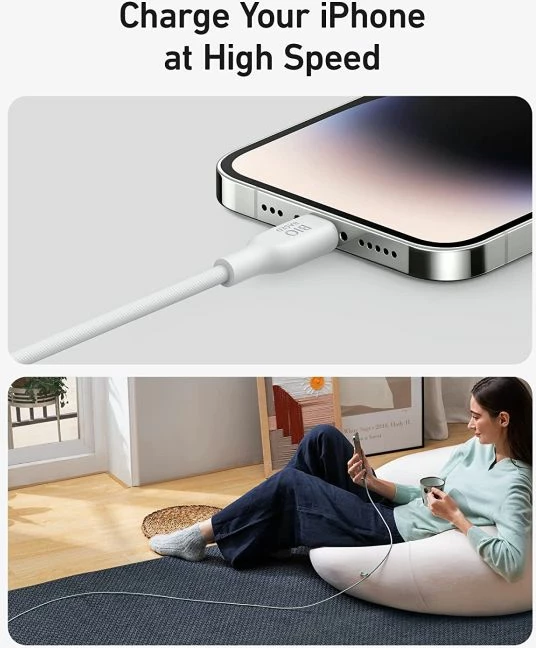 Kabllo Anker 541 BIO USB-C në Lightning 1.8m, deri 100W, e zezë