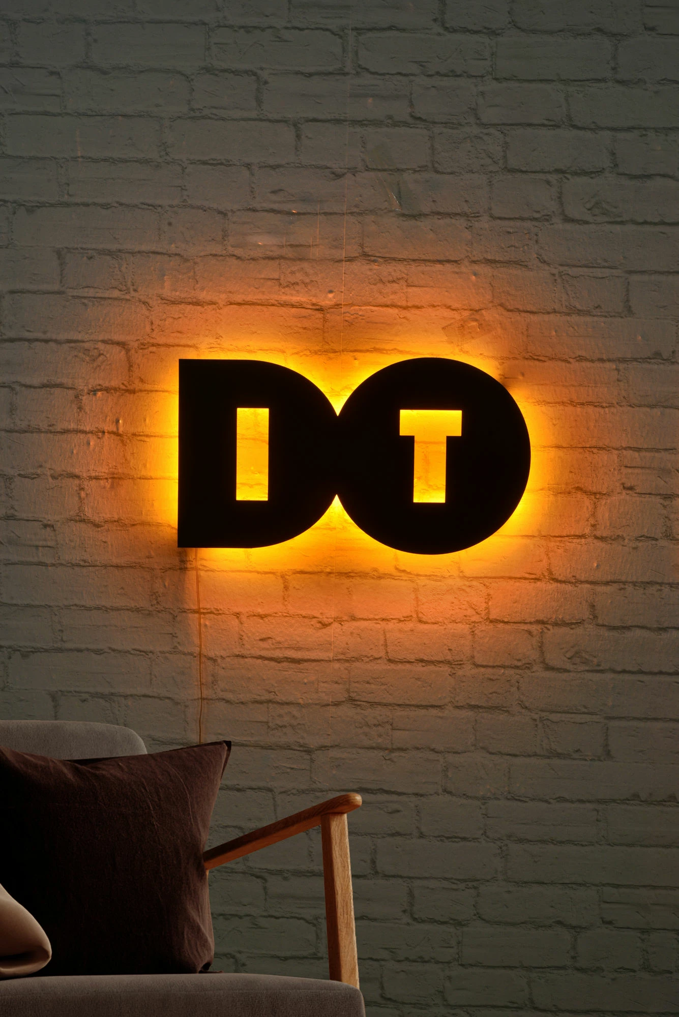 Ndriçim dekorativ LED Wallity, Do It - e verdhë