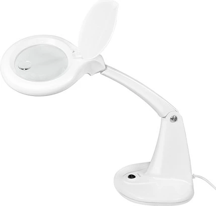 Llambë me lupë LogiLink, 3 dioptri, 40 LED, 6.5W, me bazë tavoline, e bardhë