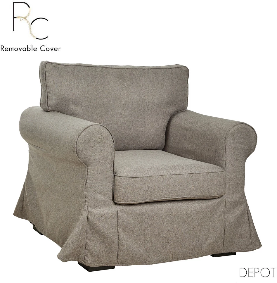 Fotelje ASHLEY me mbulesë të heqshme, ngjyrë kafe e çelët, 97x85x95