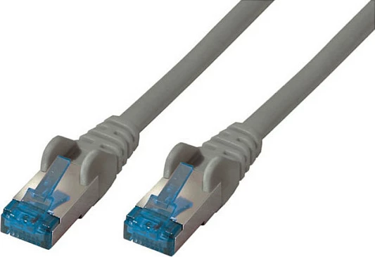 Kabëll rrjeti No-Name Cat6a, 0.5m, RJ-45, Gri