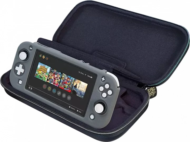 Çantë udhëtimi Nacon Zelda Tears of the Kingdom Deluxe për Nintendo Switch/Lite/OLED, blu
