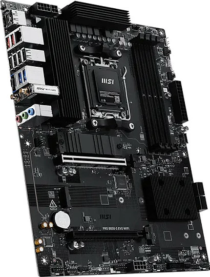 Pllakë amë MSI PRO B850-S EVO WIFI, Socket AM5, DDR5, Wi‑Fi 7, ATX, e zezë