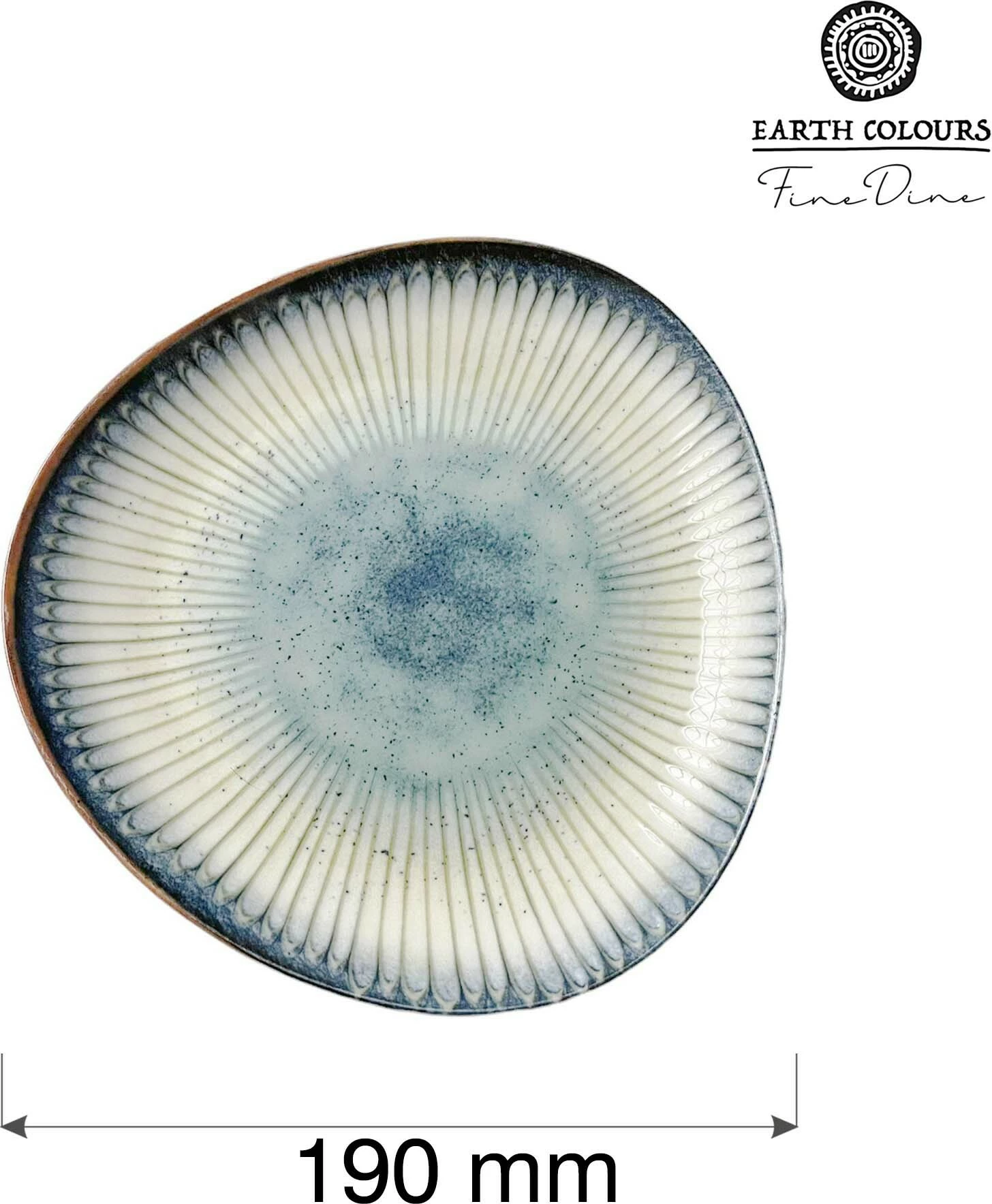 Pjatë trekëndore Fine Dine Galaxy 190 mm, blu, set 6 copë