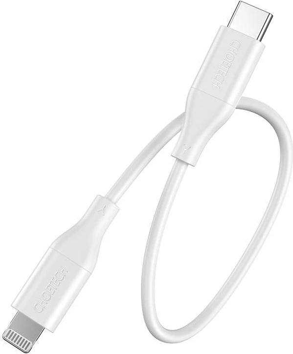 Kabllo Choetech IP0040 USB-C në Lightning, 1.2m, e bardhë