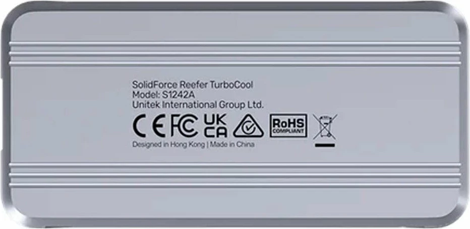 Kasë e jashtme për SSD M.2 NVMe Unitek S1242AGY, USB4 40Gbps, ftohje aktive, USB-C, 2242/2260/2280, gri