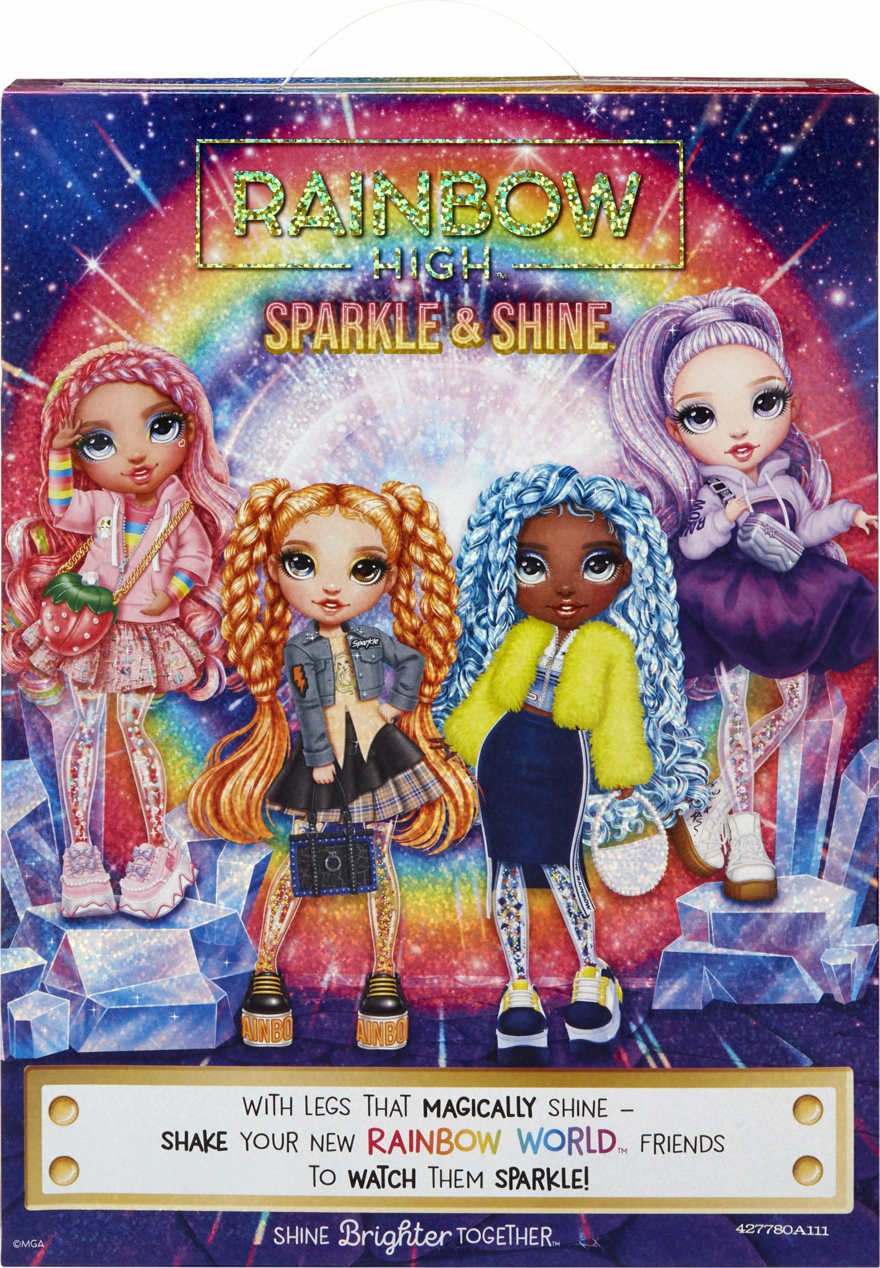 Kukull mode MGA Rainbow High Sparkle & Shine Clementine 28 cm, set, portokalli