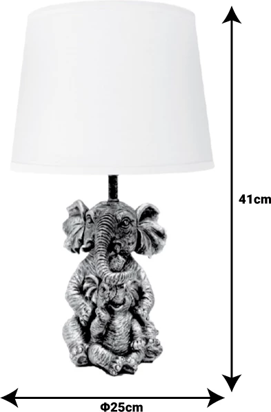 Llambë tavoline Eliom Inart E27, metal bakër-bardhë, D25x41cm