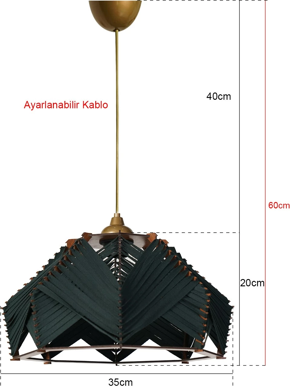 Llambë tavani Opviq, ngjyrë jeshile smeraldi, YL234