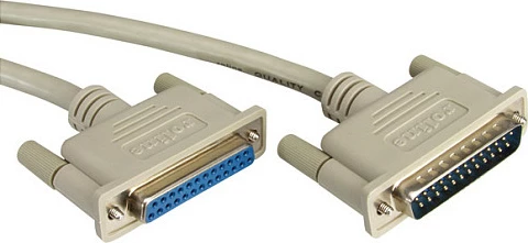 Kabllo serike RS232 ROLINE, D-Sub 25-pin Mashkull-Femër, 9 m, Gri