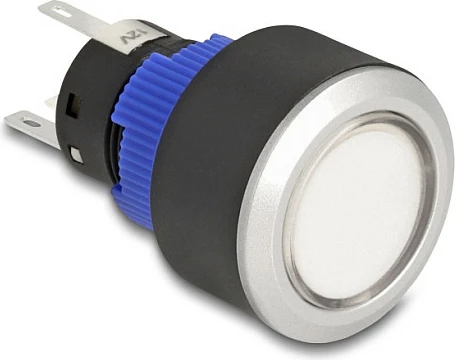 Taster DeLOCK 22 mm, 230 V / 3 A, me LED të bardhë